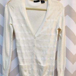 Cream cardigan sweater by Press